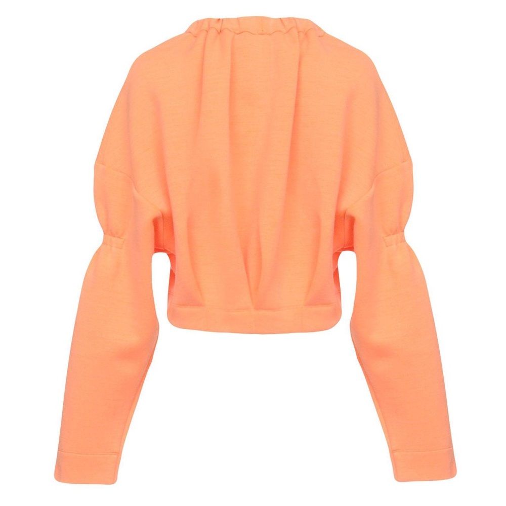 TIBI light orange Synthetic wool cropped sweatshirt S - Picture 2 of 14